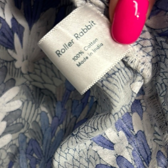 Roller Rabbit Guy Button Down Cotton Printed Shirt Size Small - Picture 7 of 12